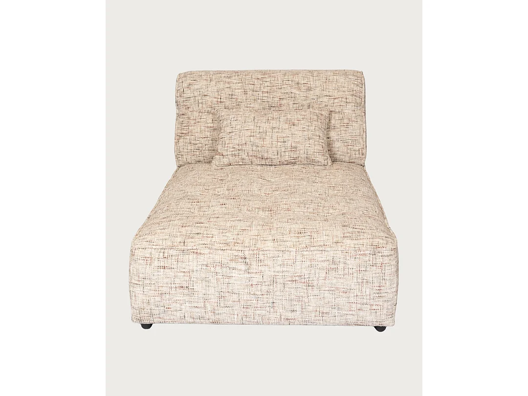 Élise - Méridienne 1 place en tissu beige