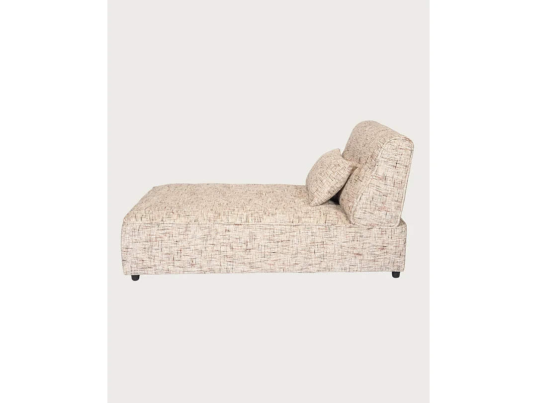 Élise - Méridienne 1 place en tissu beige