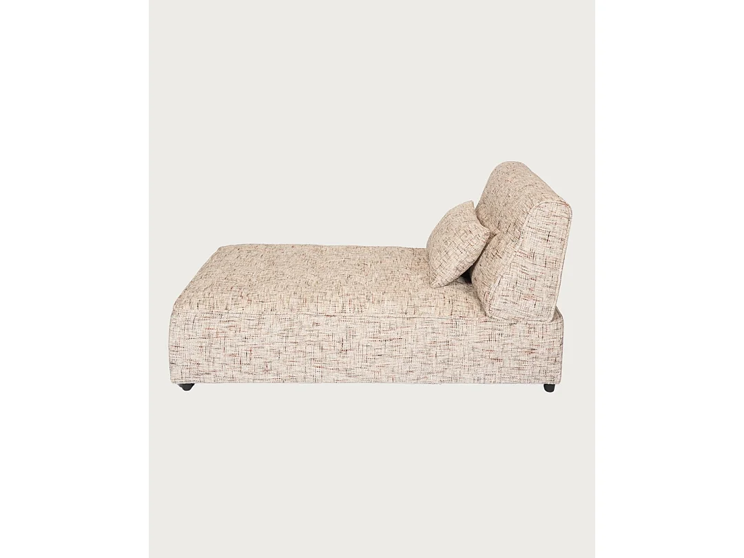 Élise - Méridienne 1 place en tissu beige