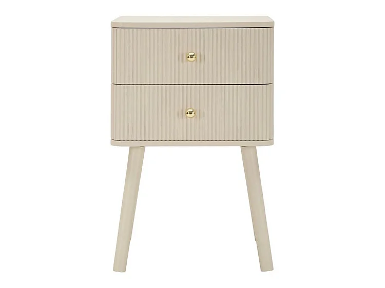 Nachttisch mit 2 Schubladen aus Holz und MDF Shy