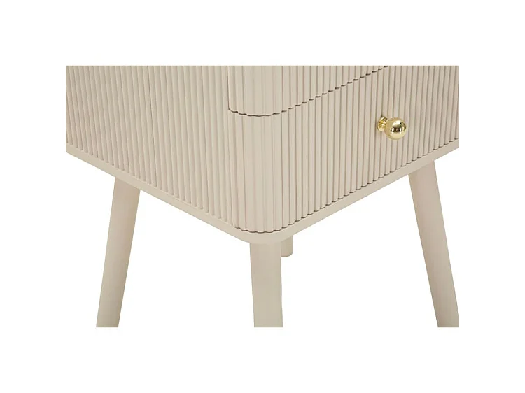 Nachttisch mit 2 Schubladen aus Holz und MDF Shy