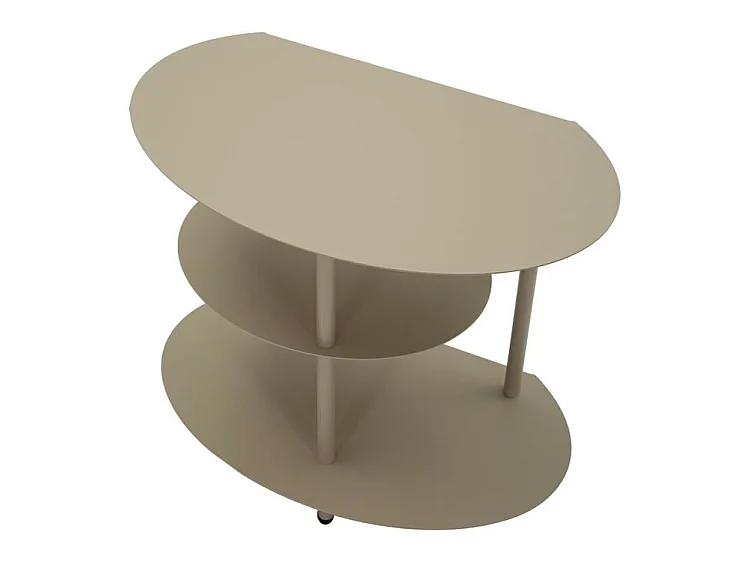 Saturn bedloper, schelpgrijs, 49,5x27,5x49,5 cm