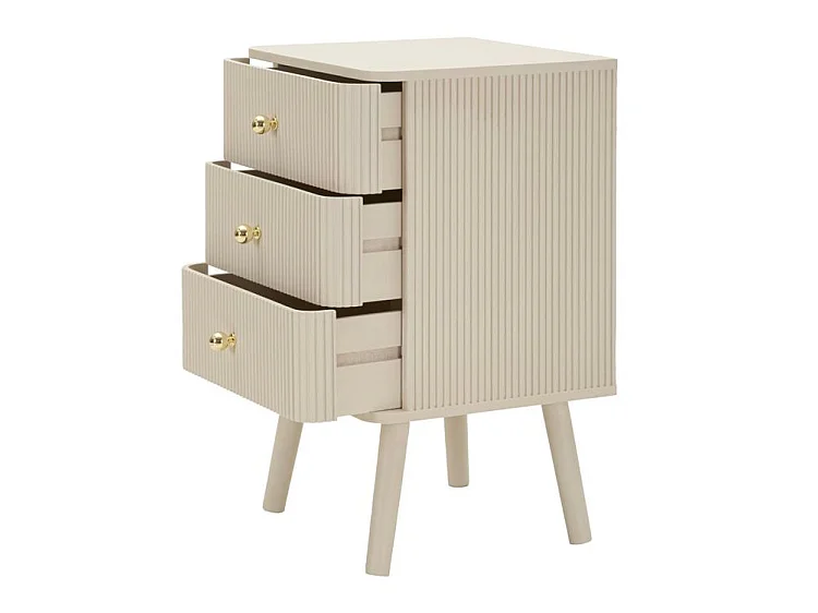 Table de chevet Shy 3 tiroirs design compact moderne