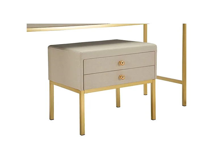 Coiffeuse de luxe avec miroir et tabouret design contemporain