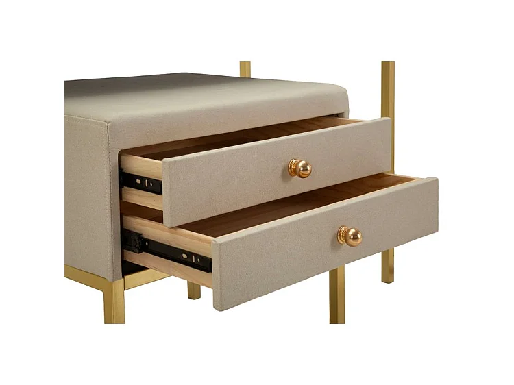 Coiffeuse de luxe avec miroir et tabouret design contemporain