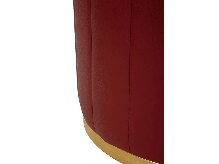 Pouf london avec rangement rouge cm ø 46,5 x 44