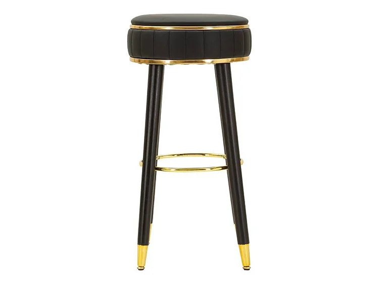 Tabouret de bar London noir design élégant doré