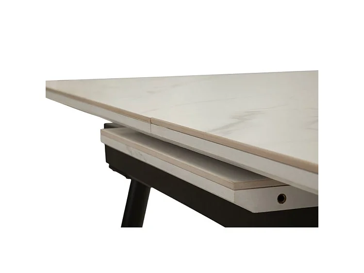 Table de salle à manger matt cm 120x80x75 (ouverte 155x80x75)