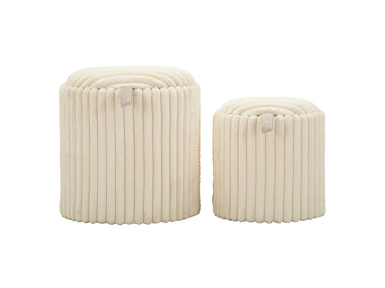 Ensemble de poufs göteborg, 2 pièces, ø 40x42 - 31x32