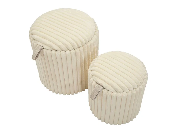 Ensemble de poufs göteborg, 2 pièces, ø 40x42 - 31x32