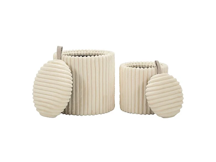 Ensemble de poufs göteborg, 2 pièces, ø 40x42 - 31x32