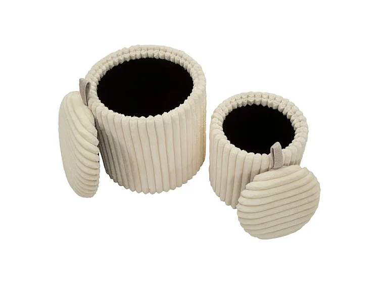 Ensemble de poufs göteborg, 2 pièces, ø 40x42 - 31x32
