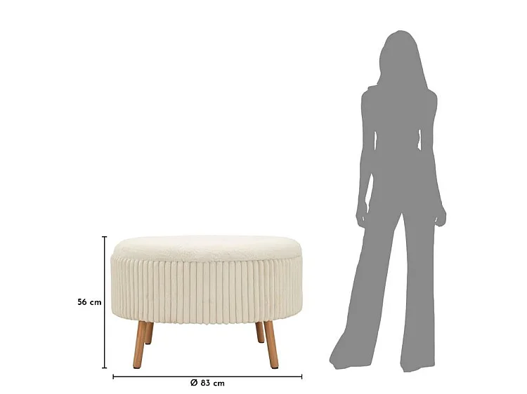 Göteborg grand pouf cm ø 83x56