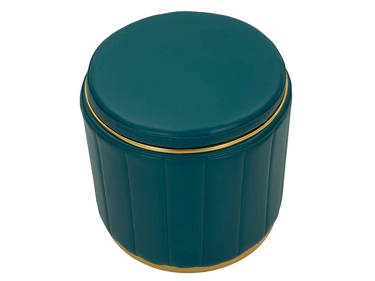 Pouf london avec queue de rangement, ø 46,5x44