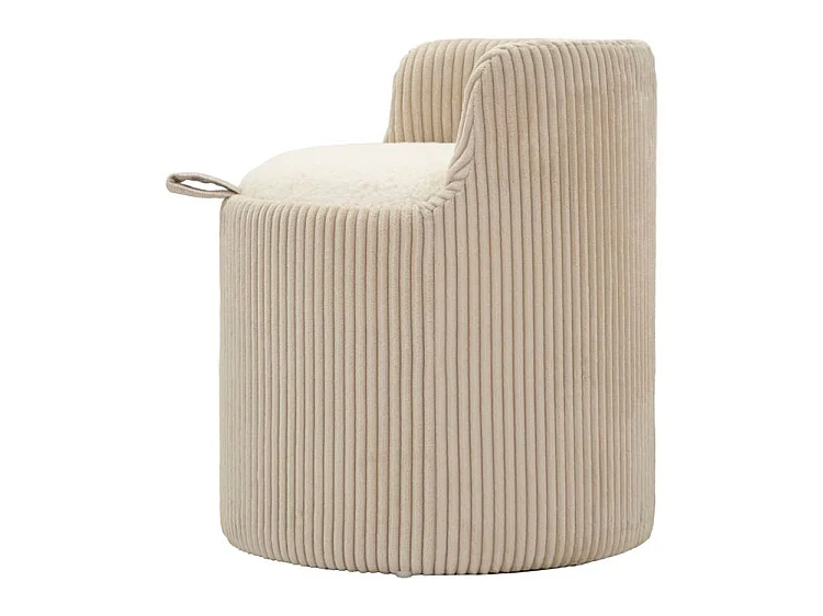 Pouf de coiffeuse dublino avec rangement, ø 47x53