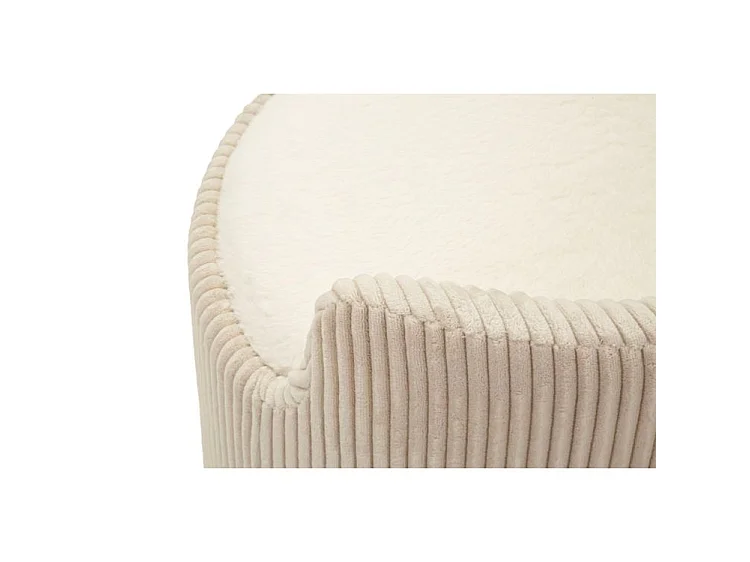 Pouf de coiffeuse dublino avec rangement, ø 47x53