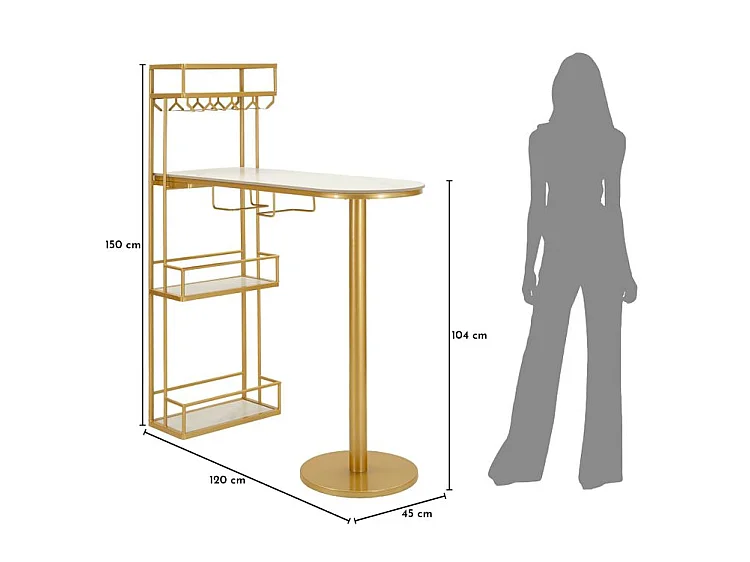 Bar luxy cm 120x45x150