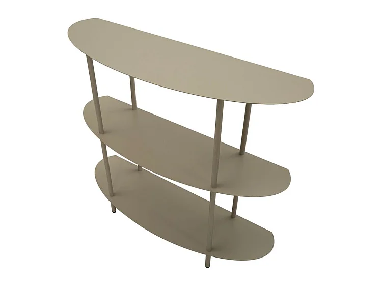 Console Saturn gris coquille design compact moderne