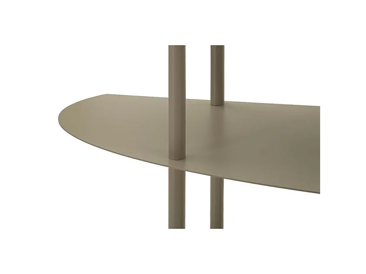 Console Saturn gris coquille design compact moderne