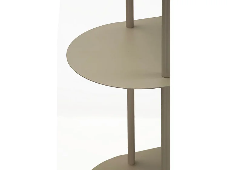 Bücherregal Saturno Taubengrau – Metallgestell mit 3 Regalböden, modernes und elegantes Design, 118 x 31 x 139 cm – Zeitgenössisches Möbelstück