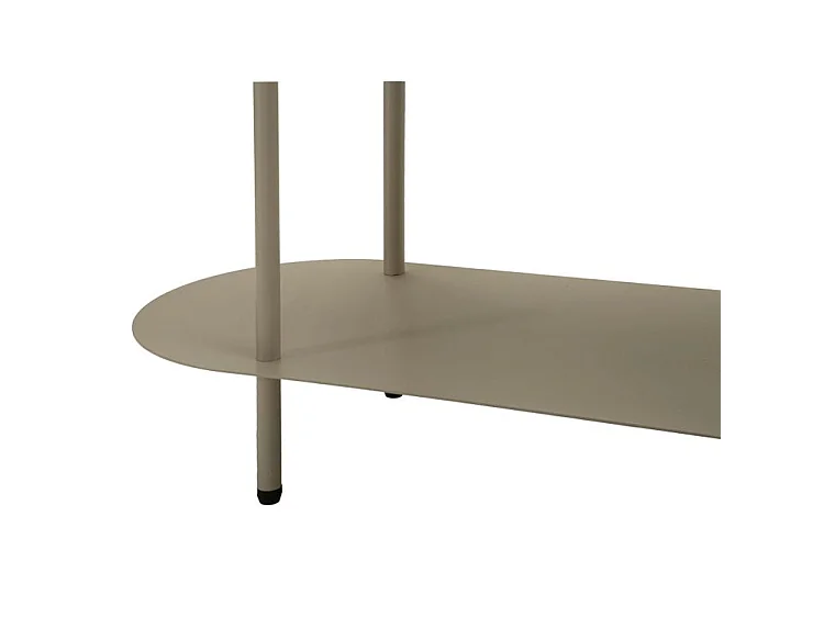 Bücherregal Saturno Taubengrau – Metallgestell mit 3 Regalböden, modernes und elegantes Design, 118 x 31 x 139 cm – Zeitgenössisches Möbelstück