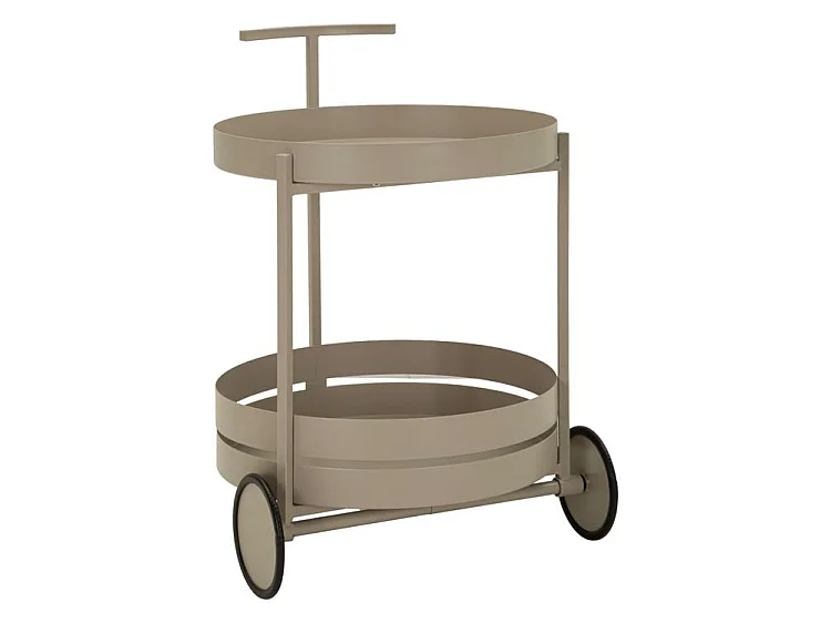 Saturn barwagen in schelpgrijs, 40x49,5x61 cm
