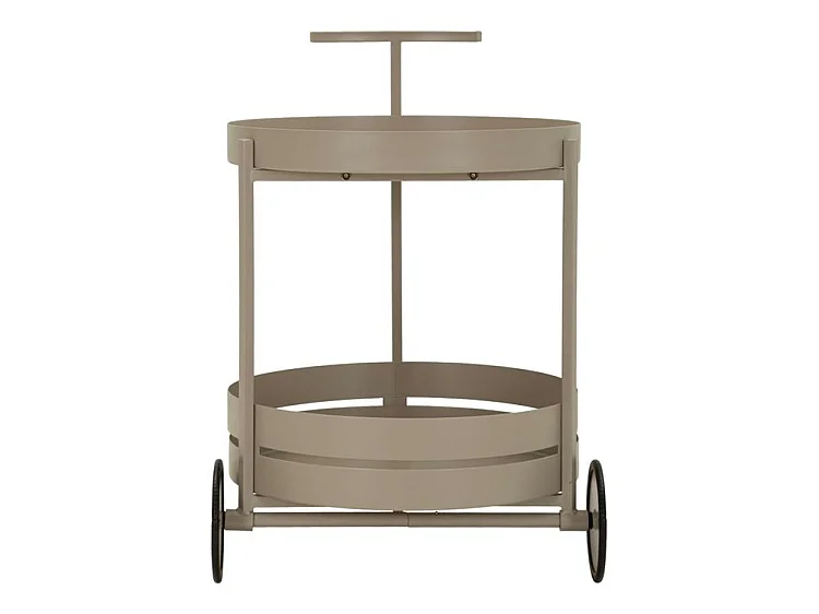 Saturn barwagen in schelpgrijs, 40x49,5x61 cm