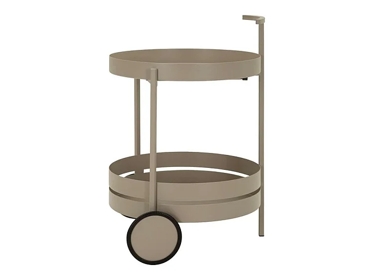 Saturn barwagen in schelpgrijs, 40x49,5x61 cm