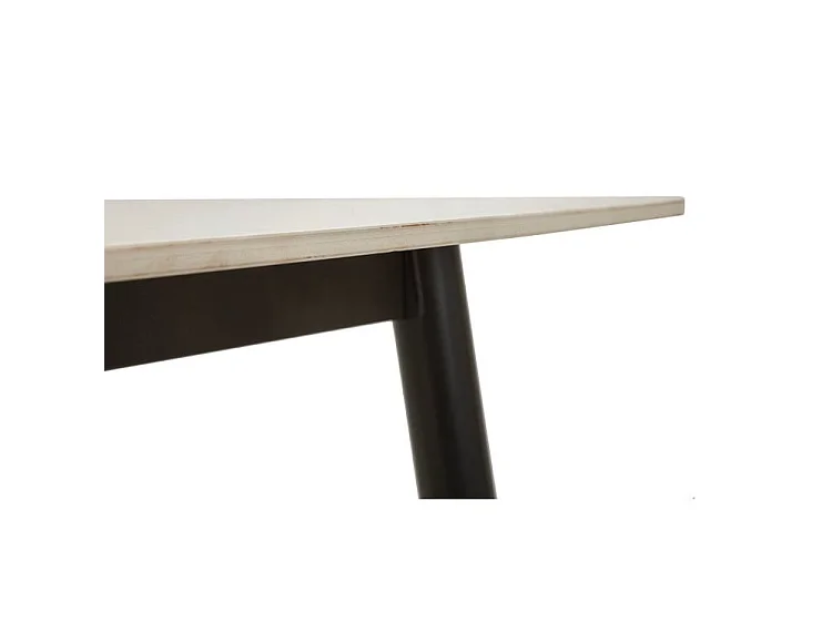 Table à manger Josh effet marbre noir design moderne
