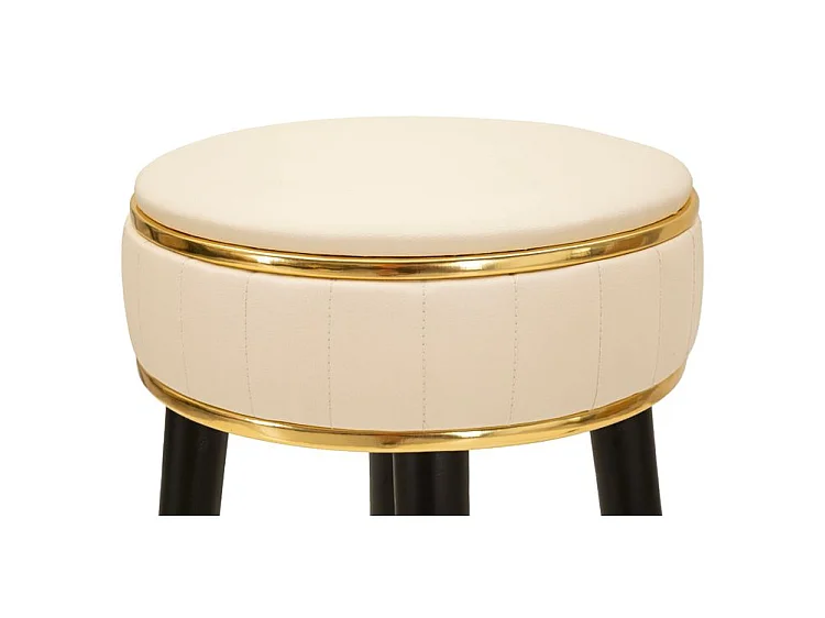 Tabouret de bar London crème design vintage élégant