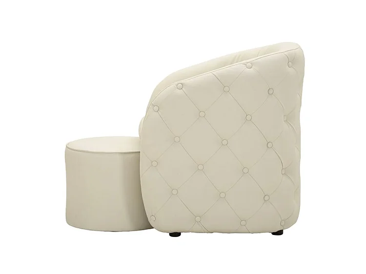 Fauteuil Zagabria avec pouf capitonné design élégant