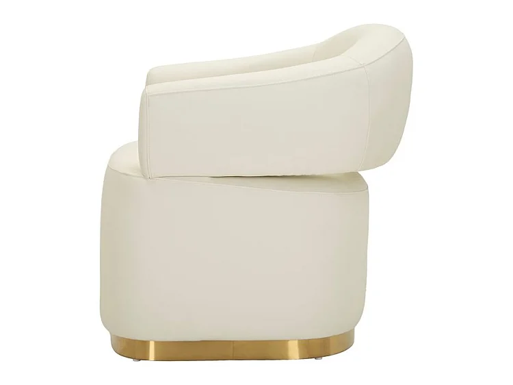 Fauteuil Minsk Plus doré design moderne incurvé