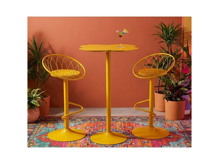 Table de bar clox moutarde cm ø 60x103
