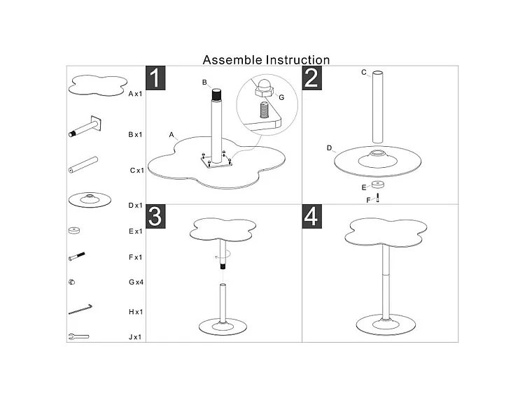Table de bar clox moutarde cm ø 60x103