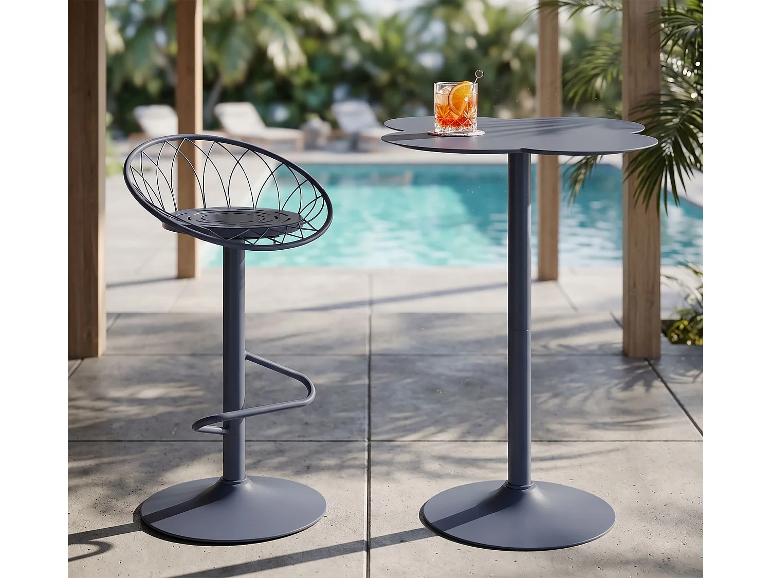 Table de bar clox tail cm ø 60x103