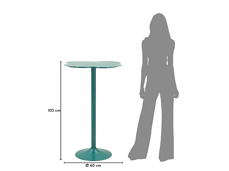 Table de bar clox tail cm ø 60x103