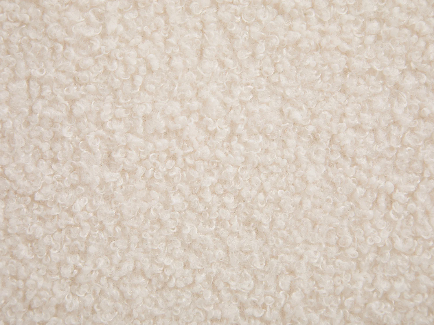 Lit avec tiroir gigogne 140 x 190 cm - Tissu bouclette – Crème + Matelas – LIRIMO