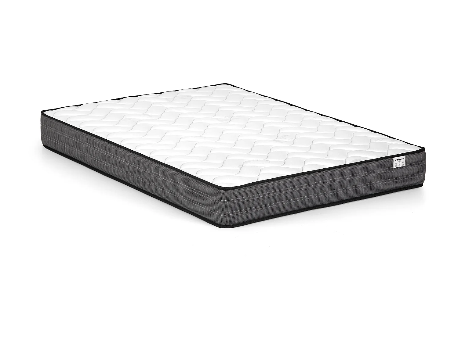 Lit avec tiroir gigogne 140 x 190 cm - Tissu bouclette – Crème + Matelas – LIRIMO