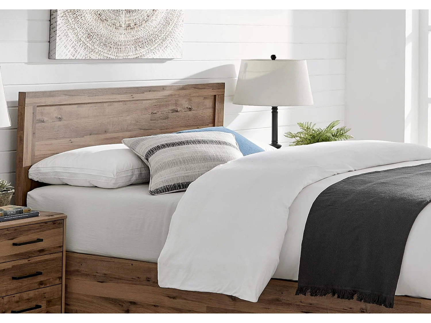 Oak Storage bed - 135 x 190 cm Ottoman Bed With Ottoman Storage in Beige