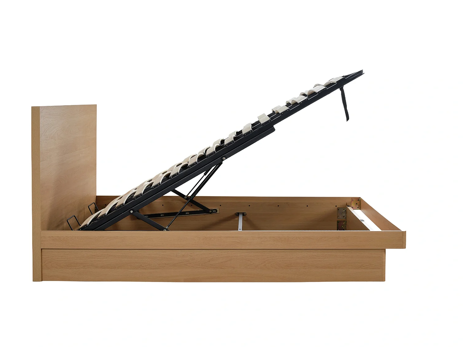 Wood Bedframe - 135 x 190 cm Bedframe in Beige