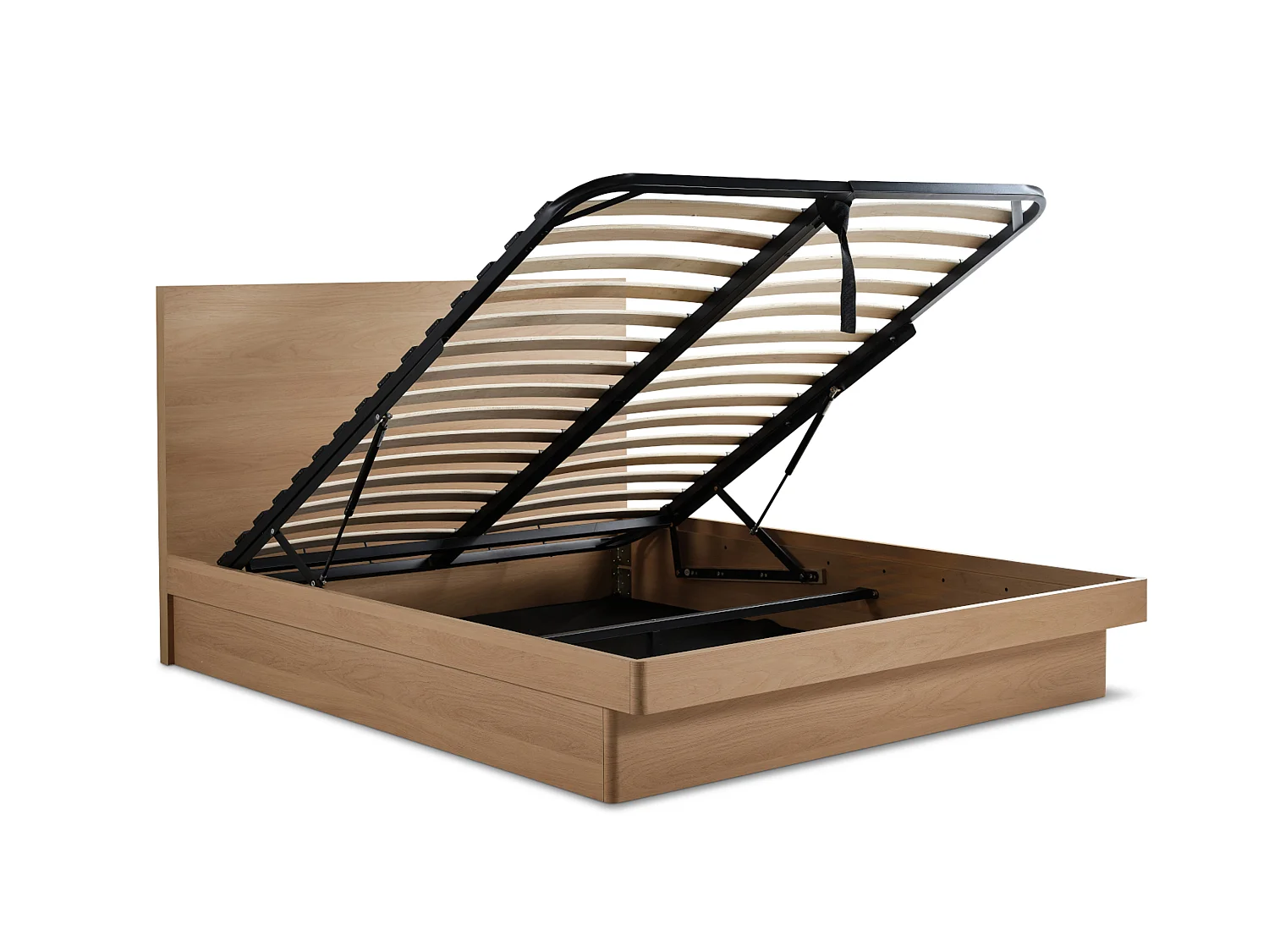 Wood Bedframe - 135 x 190 cm Bedframe in Beige