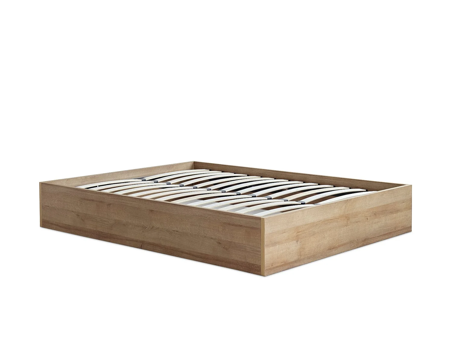 Oak Bedframe - 135 x 190 cm Bedframe in Cream