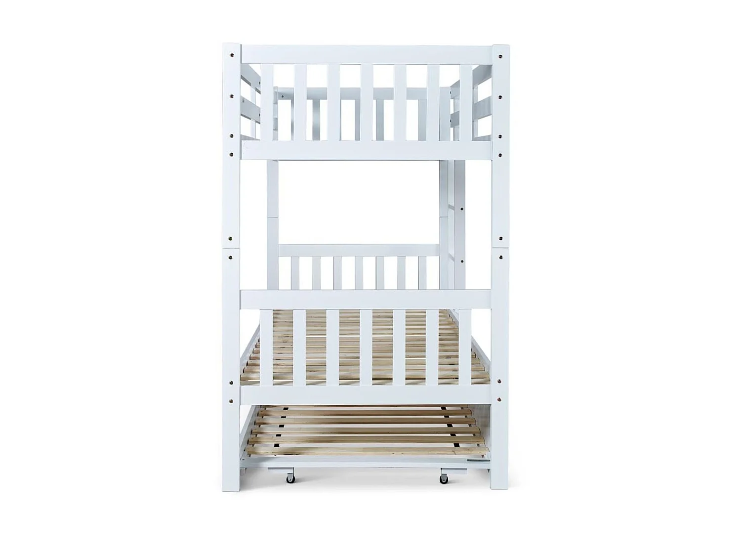 Painted Wood Bedframe - 90 x 190 cm Bedframe in White