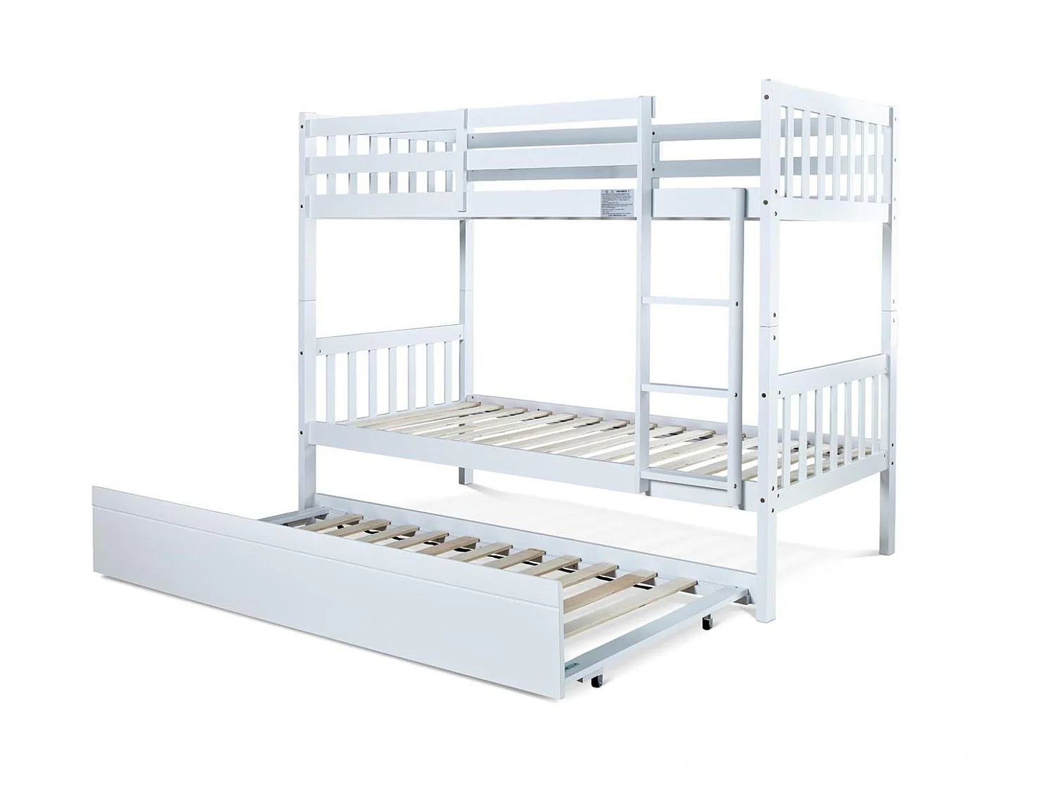 Painted Wood Bedframe - 90 x 190 cm Bedframe in White