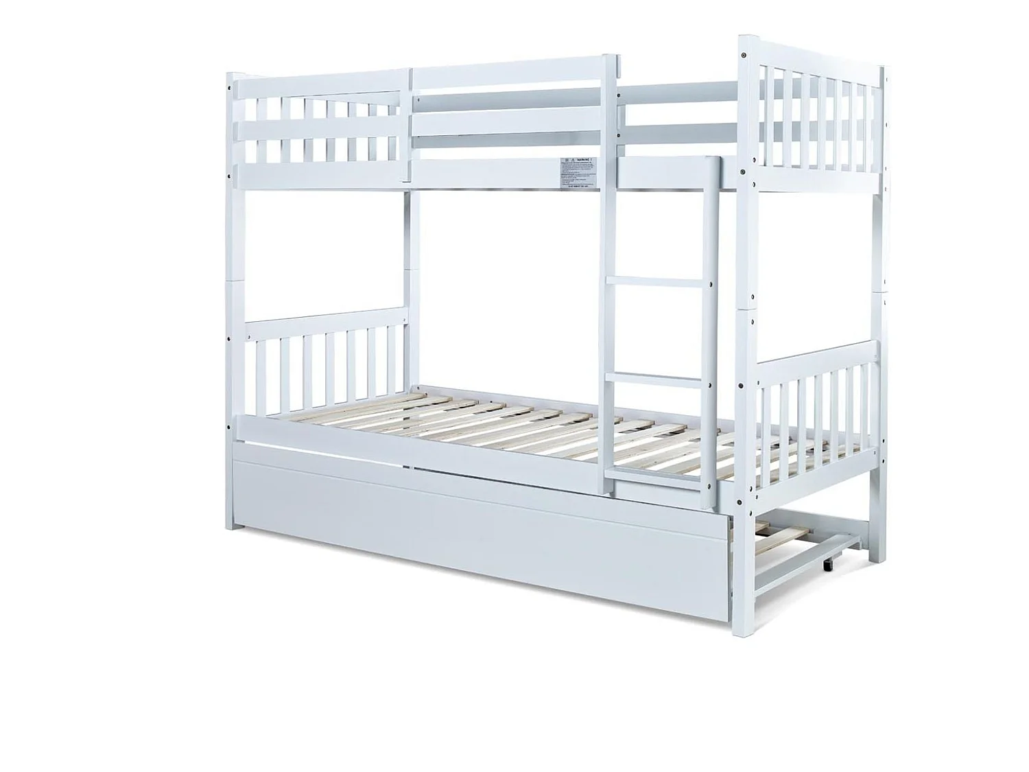 Painted Wood Bedframe - 90 x 190 cm Bedframe in White