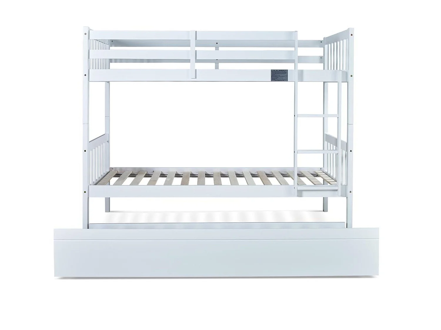 Painted Wood Bedframe - 90 x 190 cm Bedframe in White