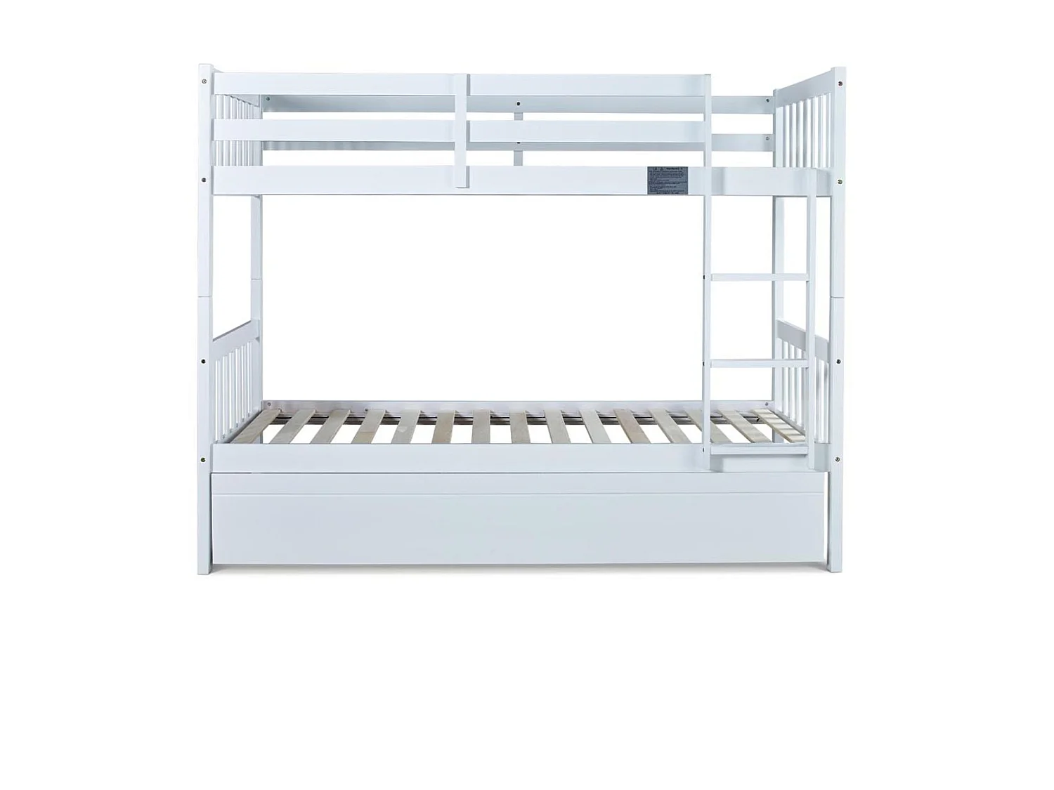Painted Wood Bedframe - 90 x 190 cm Bedframe in White