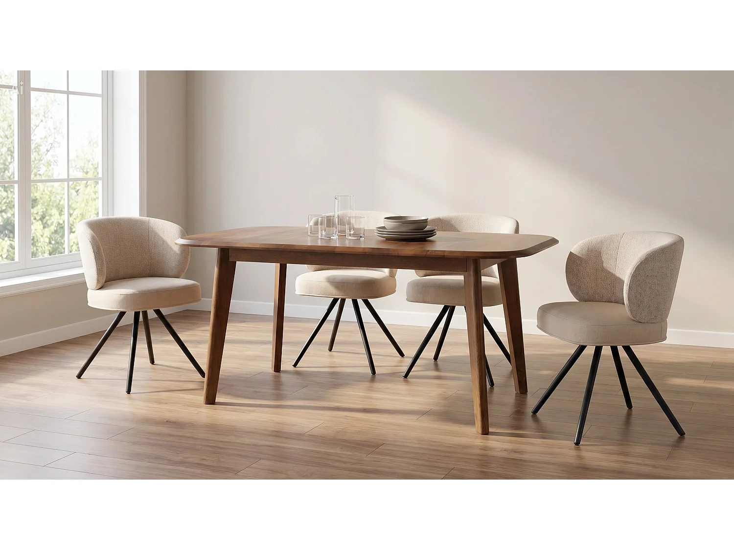Table en bois massif de manguier 160 x 90 cm