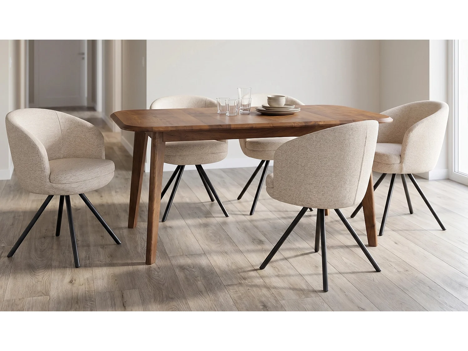 Table en bois massif de manguier 140 x 80 cm
