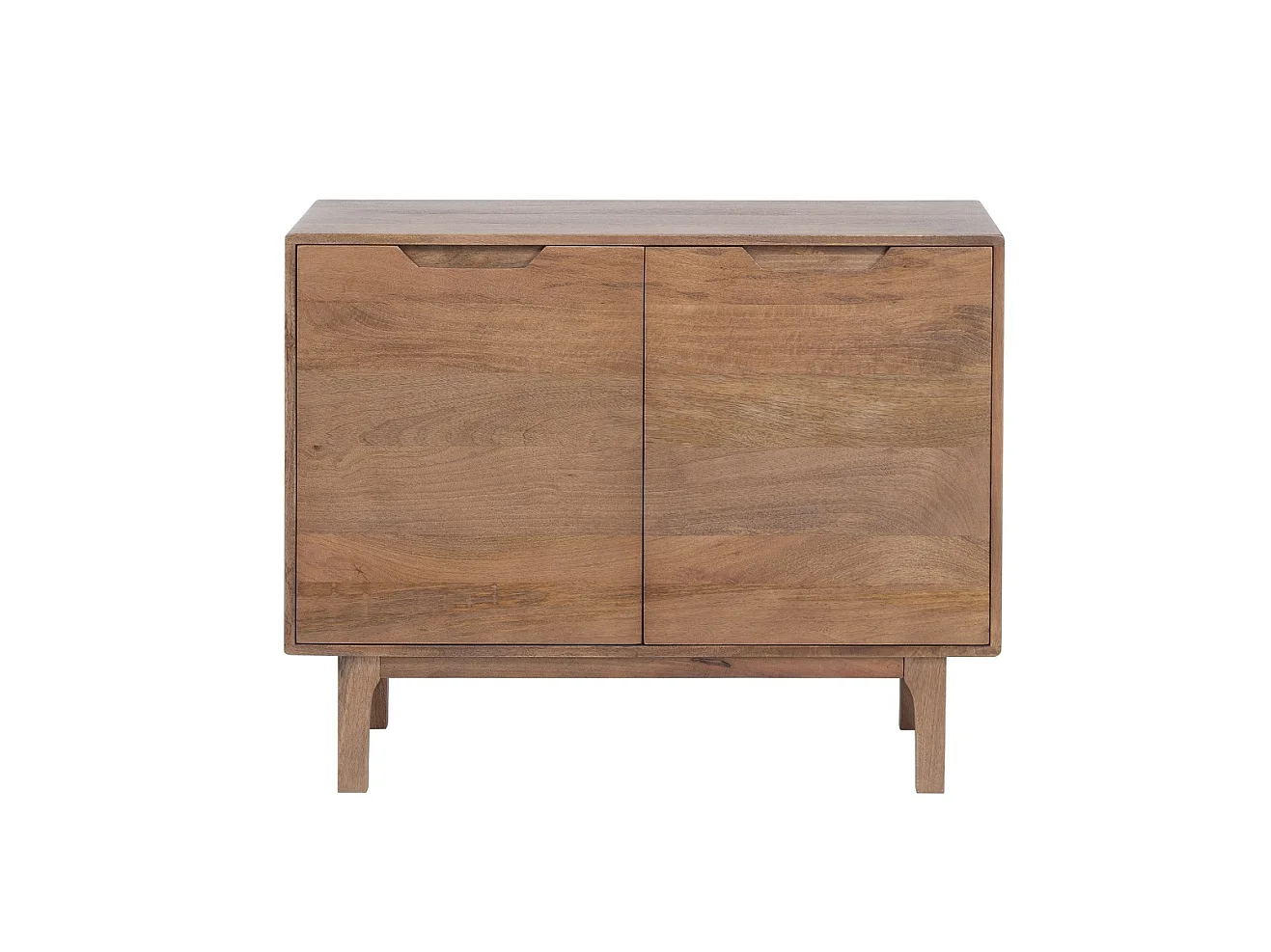 Buffet en bois de manguier couleur naturelle, 2 portes et pieds en bois